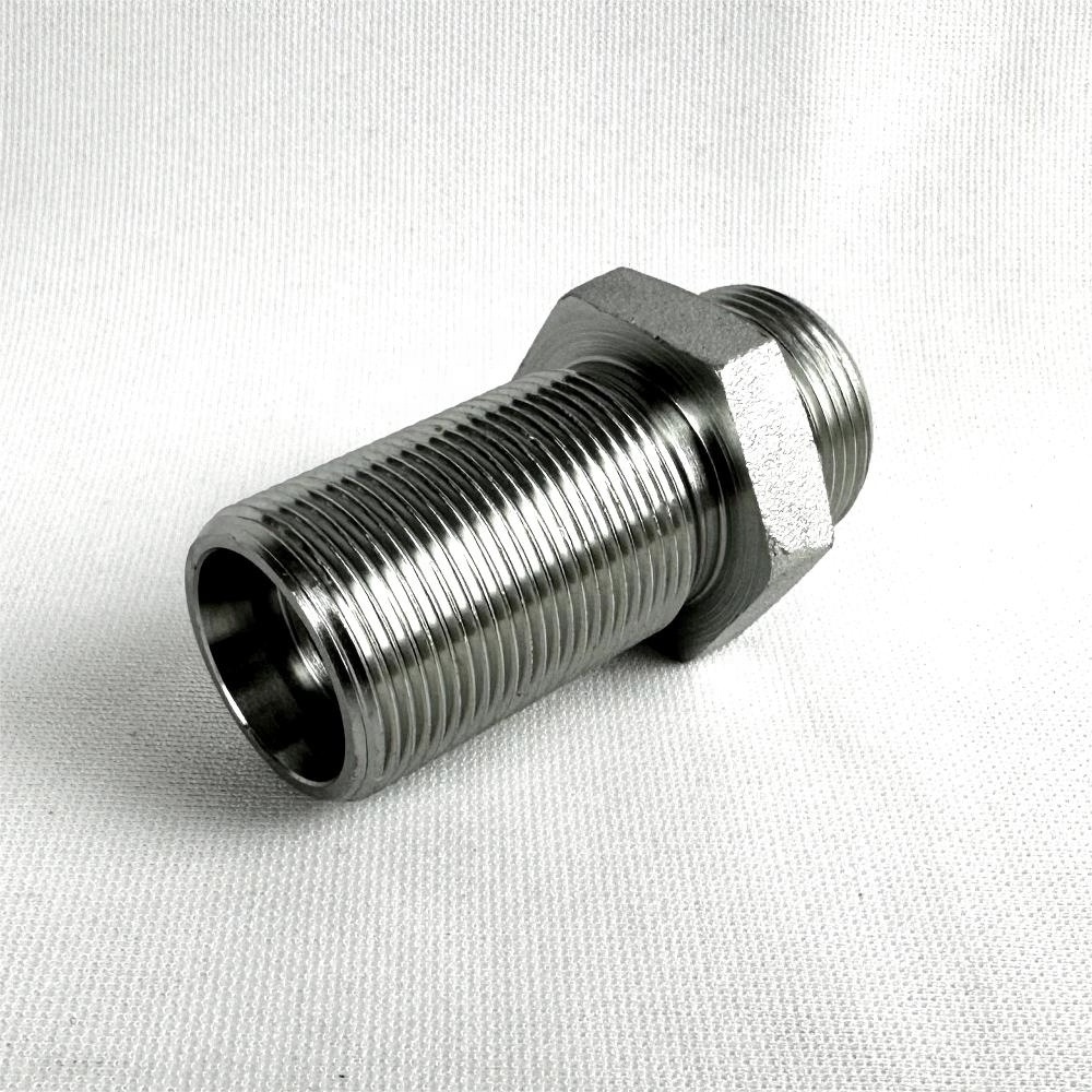 6C 6D Stainless Steel BSP MALE Thread Hydraulic Welded joint Adapter Fittings External Thread Connector spare parts nipple