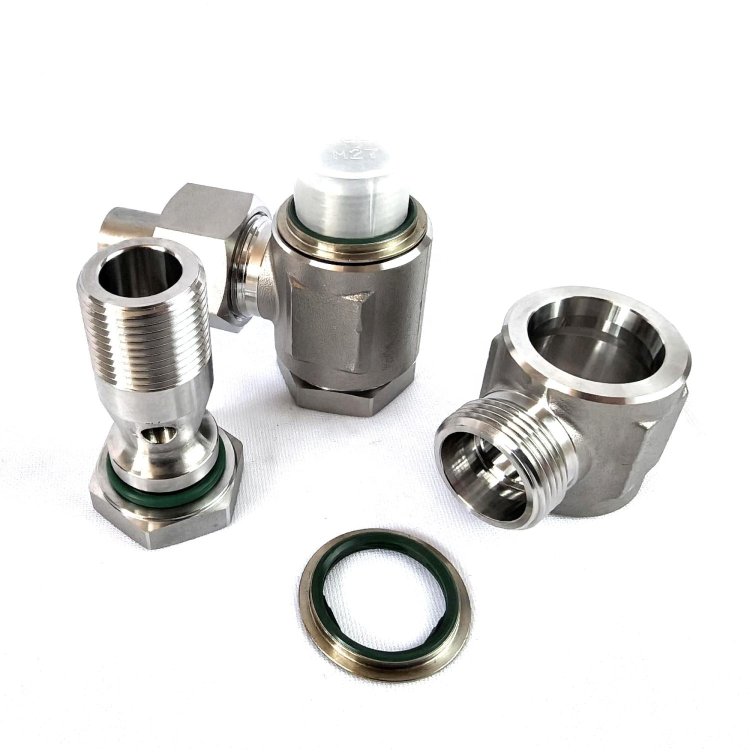 W-1CI Stainless Steel Metric BANJO Hydraulic Fitting with Weld Fittings Seal Sleeve Articulated Adjustable Directional Fittings