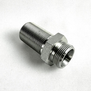 6C 6D Stainless Steel BSP MALE Thread Hydraulic Welded joint Adapter Fittings External Thread Connector spare parts nipple