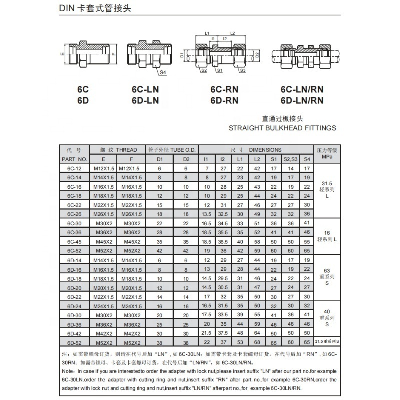 6C 6D Stainless Steel BSP MALE Thread Hydraulic Welded joint Adapter Fittings External Thread Connector spare parts nipple