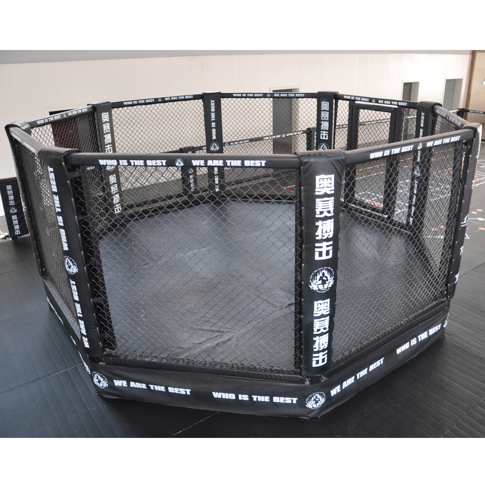 Different Sizes Wrestling Match MMA Fighting Cage