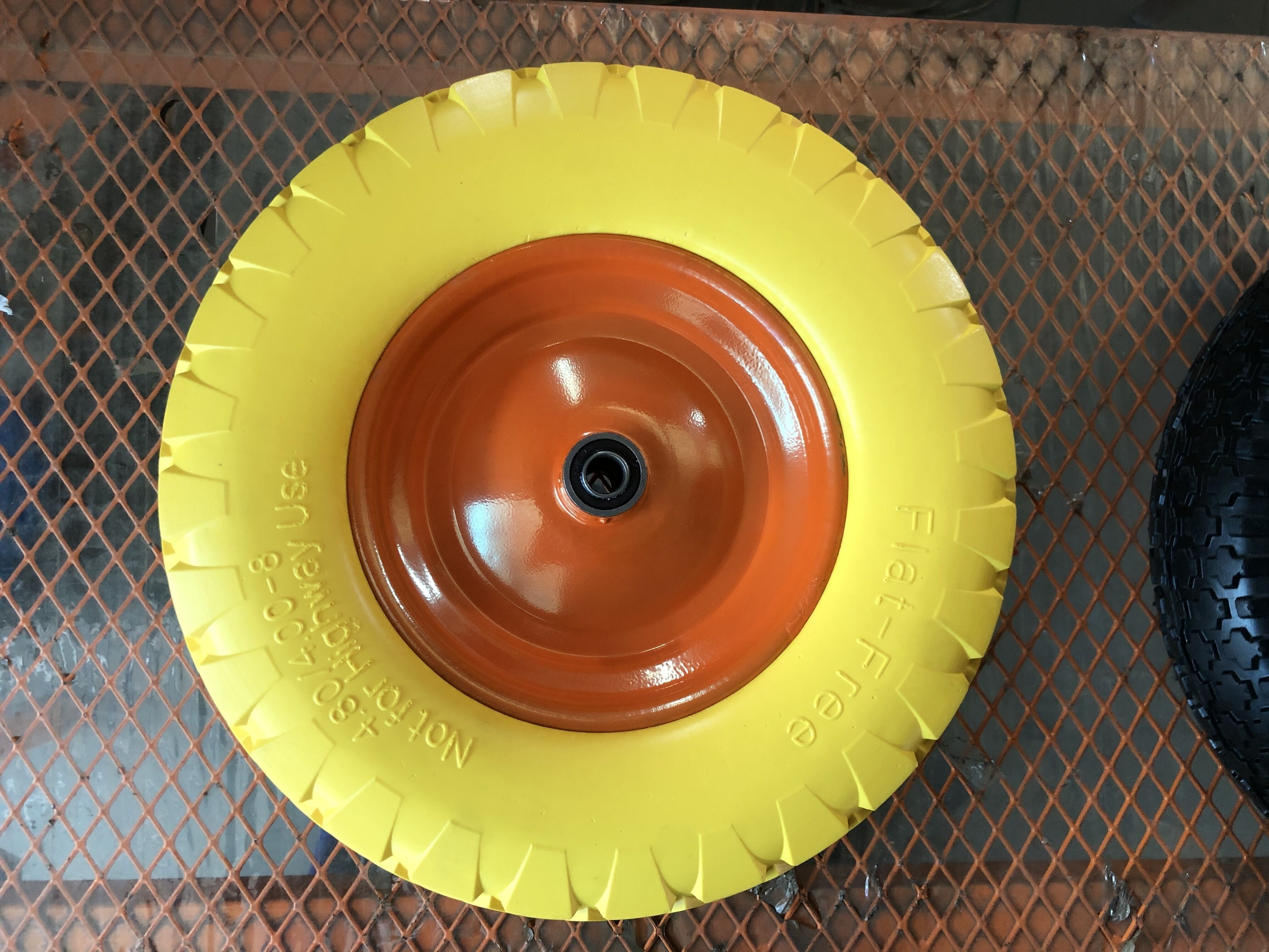 Flat Free Wheelbarrow Wheel and Tire, 4.80/4.00-8,