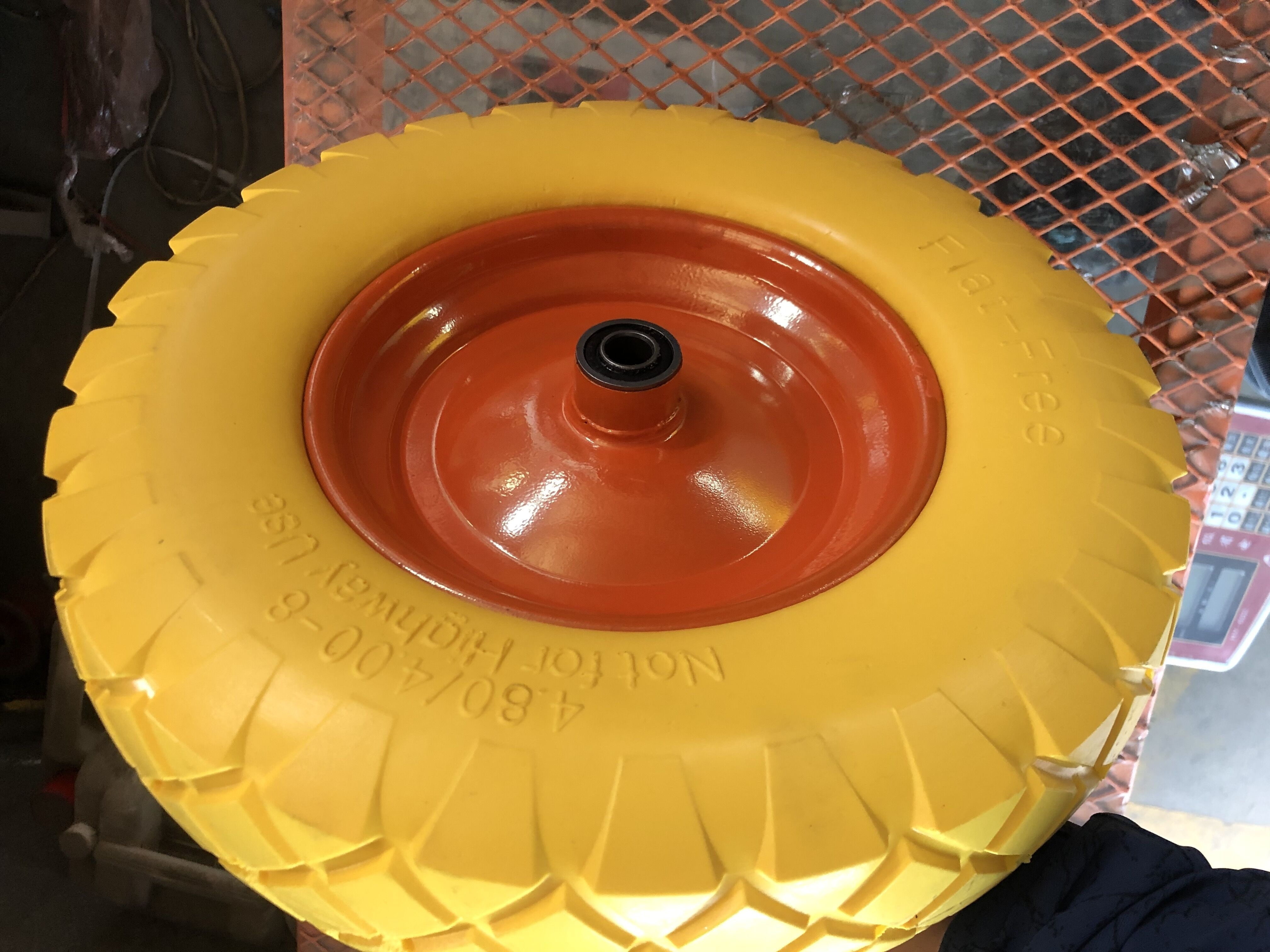 Flat Free Wheelbarrow Wheel and Tire, 4.80/4.00-8,