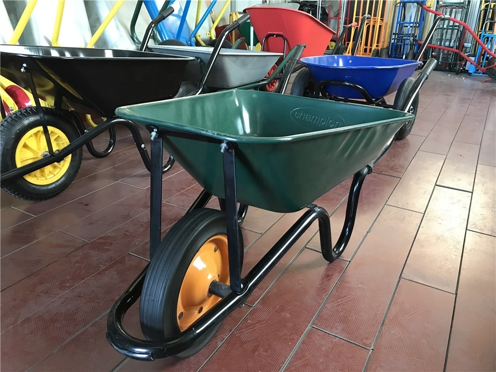 Construction heavy duty garden metal powered coating lasher builders wheelbarrow for Zimbabwe Sri Lanka South Africa market