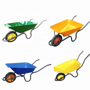 Construction heavy duty garden metal powered coating lasher builders wheelbarrow for Zimbabwe Sri Lanka South Africa market