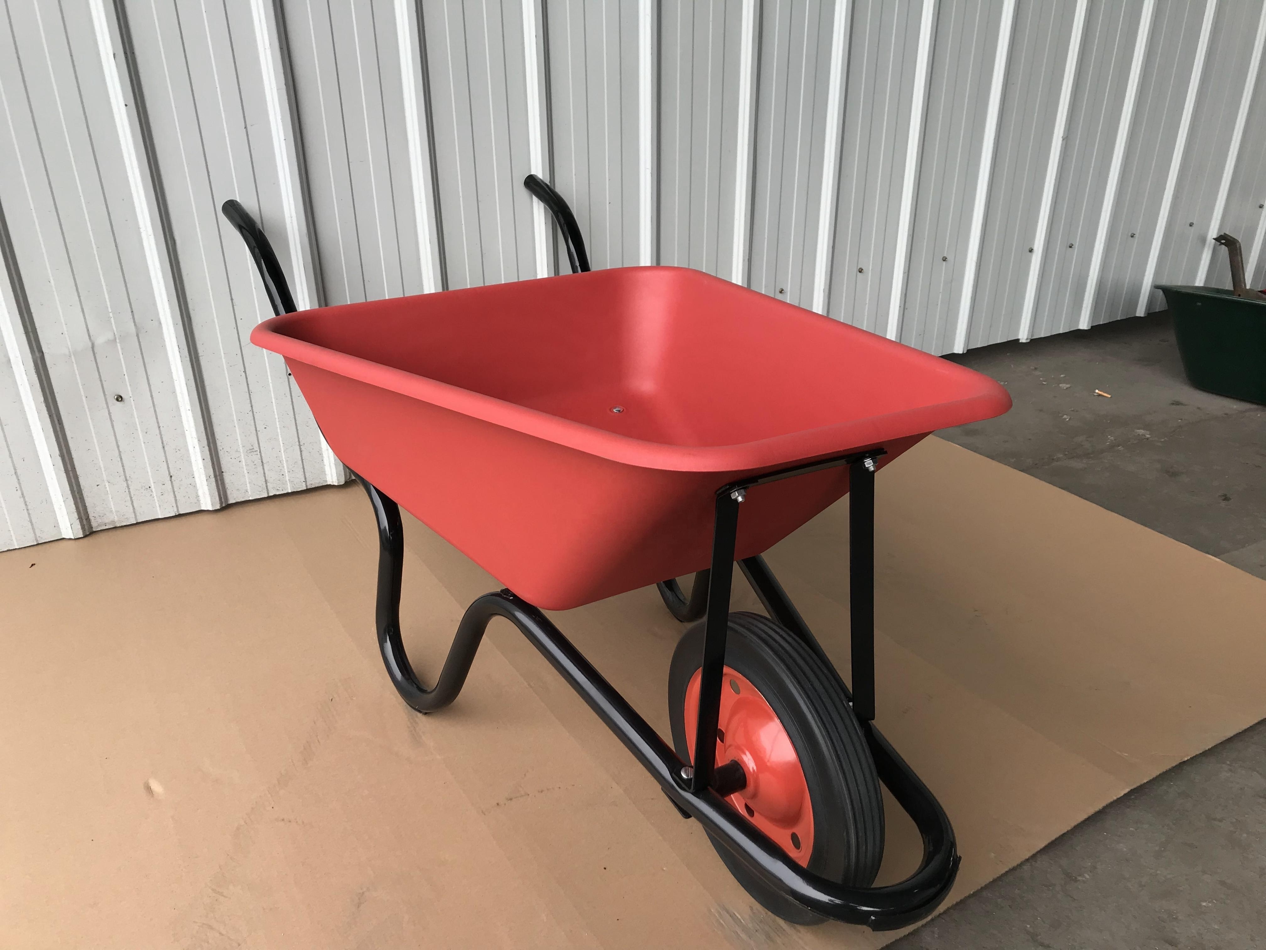 Construction heavy duty garden metal powered coating lasher builders wheelbarrow for Zimbabwe Sri Lanka South Africa market