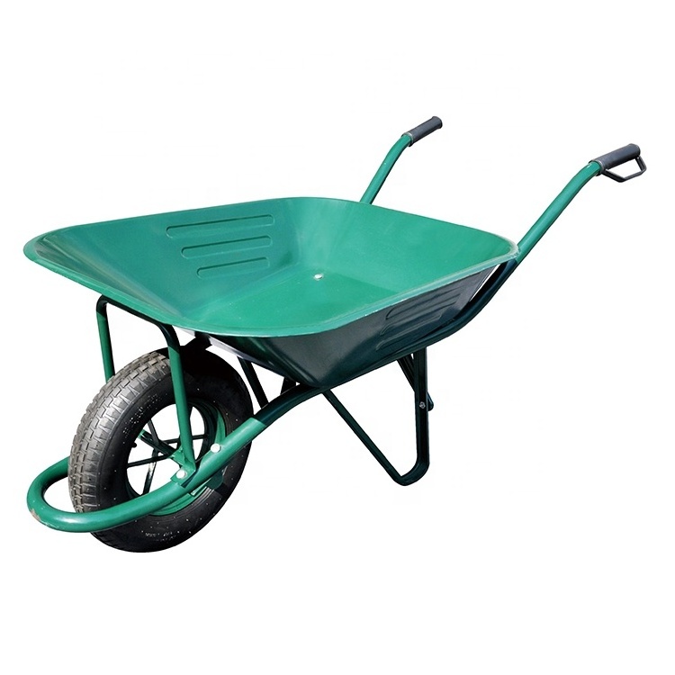 Construction garden tool wheelbarrow with strong pipe support