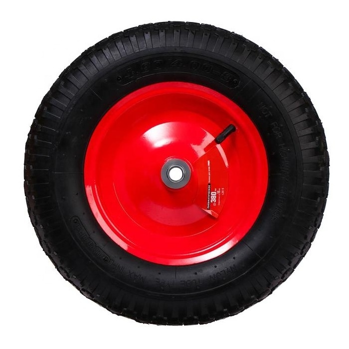 16 inch 4.00-8 Wheelbarrow Tyre Pneumatic Wheel Rubber Wheel