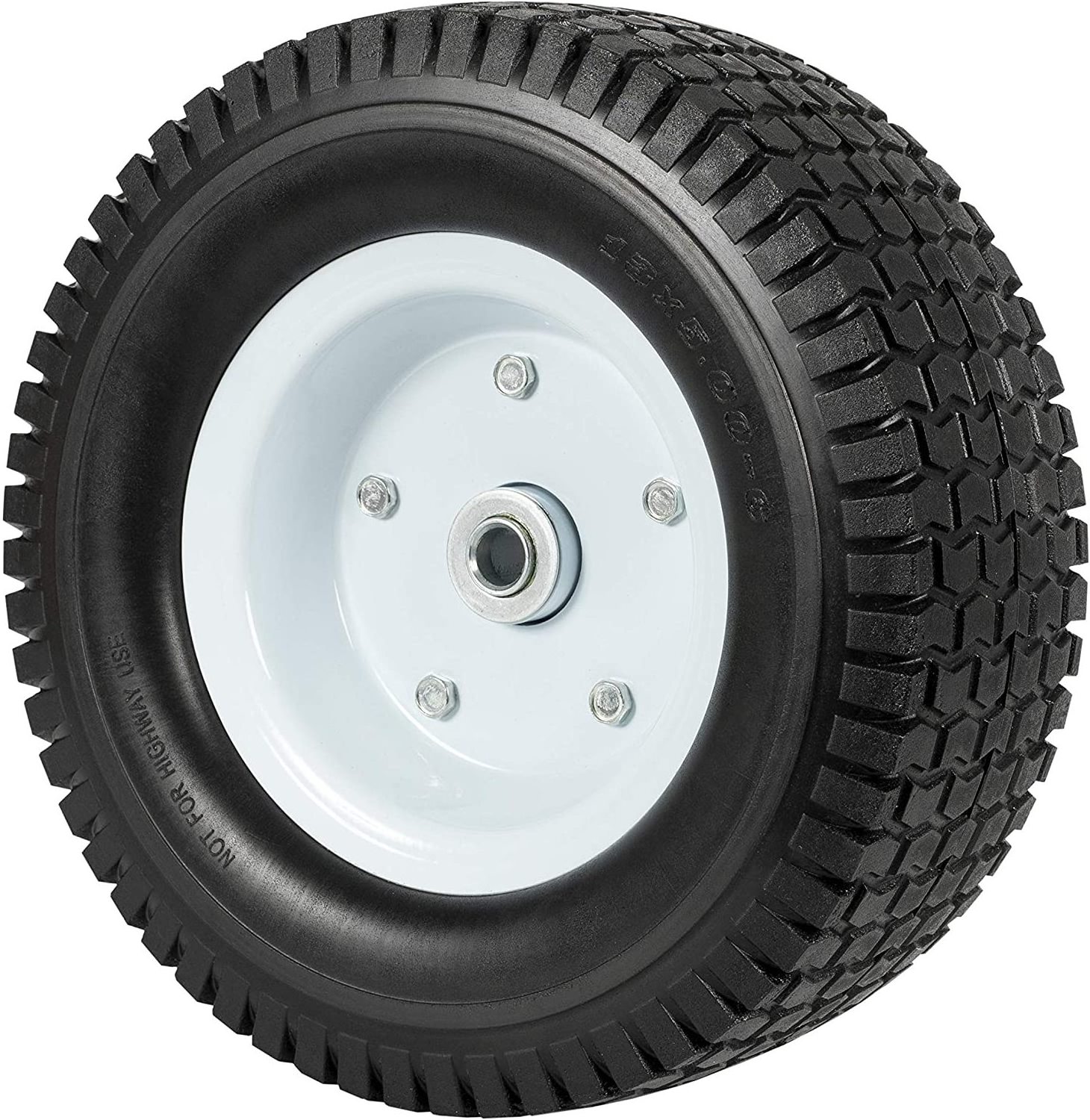 heavy duty solid rubber flat free tubless hand truck/utility tire wheel 4.10/3.50-4