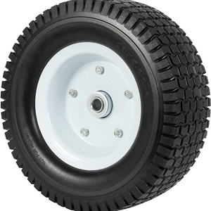 heavy duty solid rubber flat free tubless hand truck/utility tire wheel 4.10/3.50-4" tire