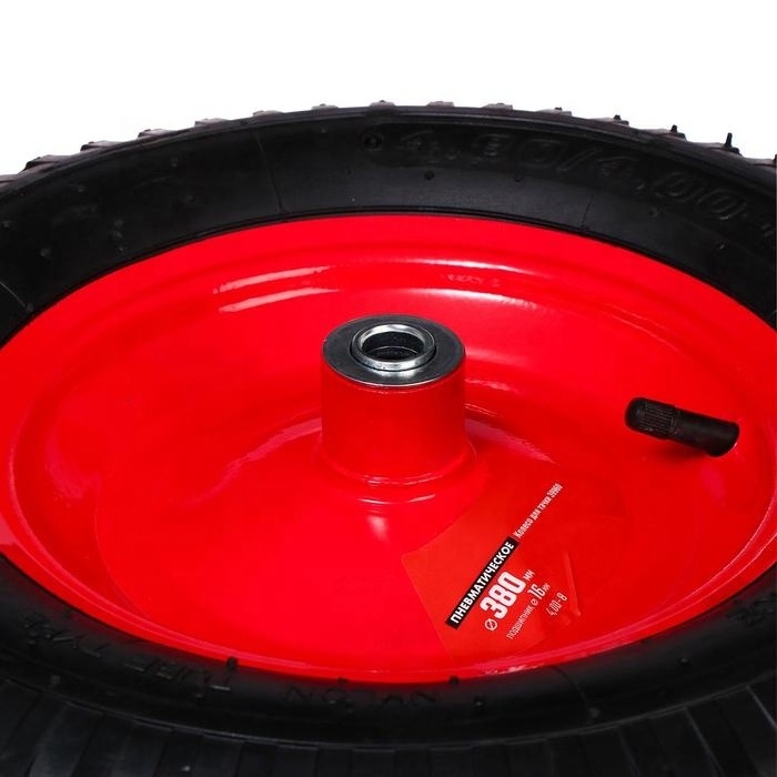 16 inch 4.00-8 Wheelbarrow Tyre Pneumatic Wheel Rubber Wheel