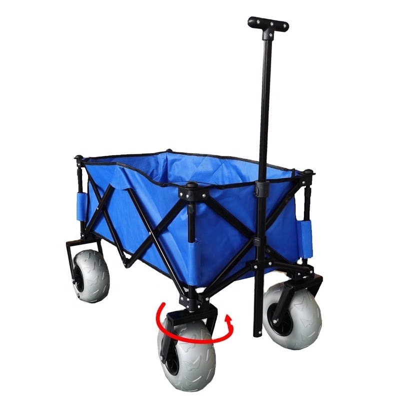 beach cart with balloon tires folding wagon camping cart