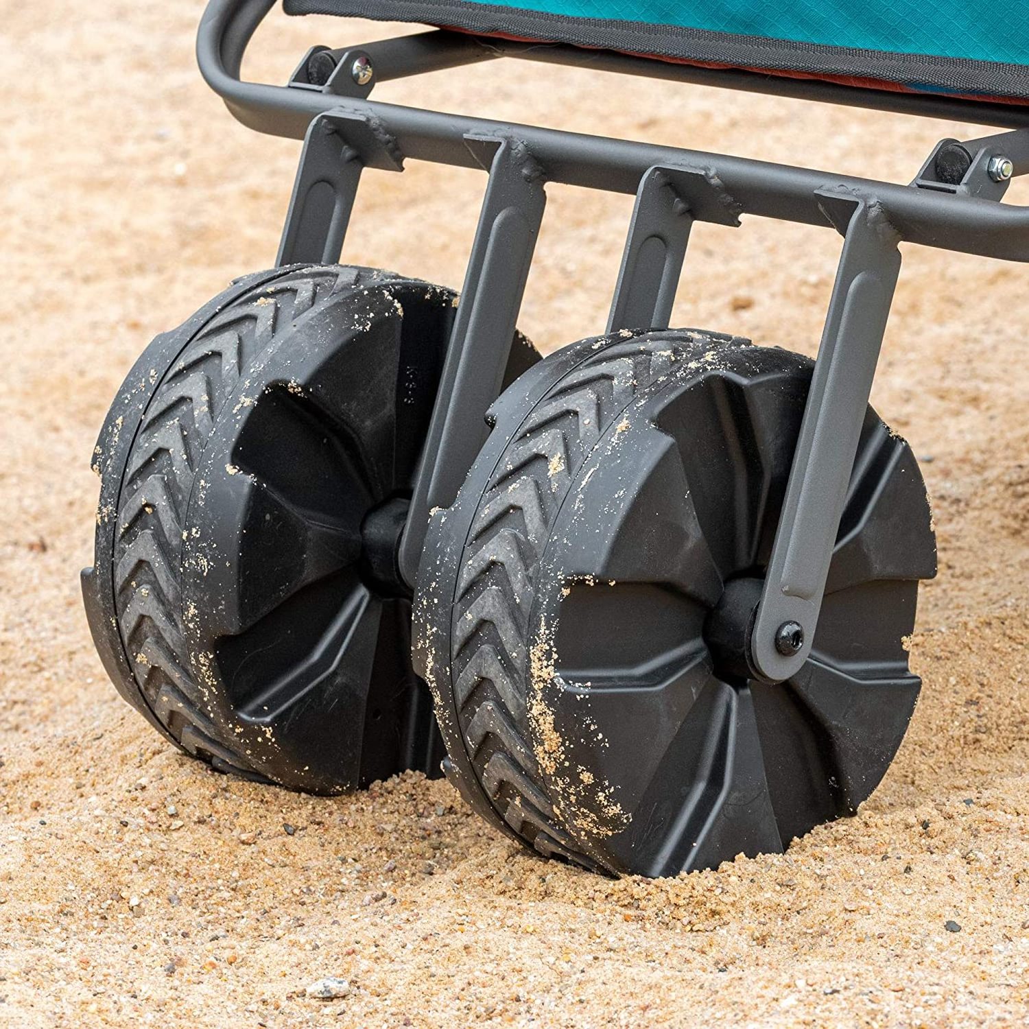 Outdoor Garden Carts Replacement Plastic Wheels with TPR Tread 8