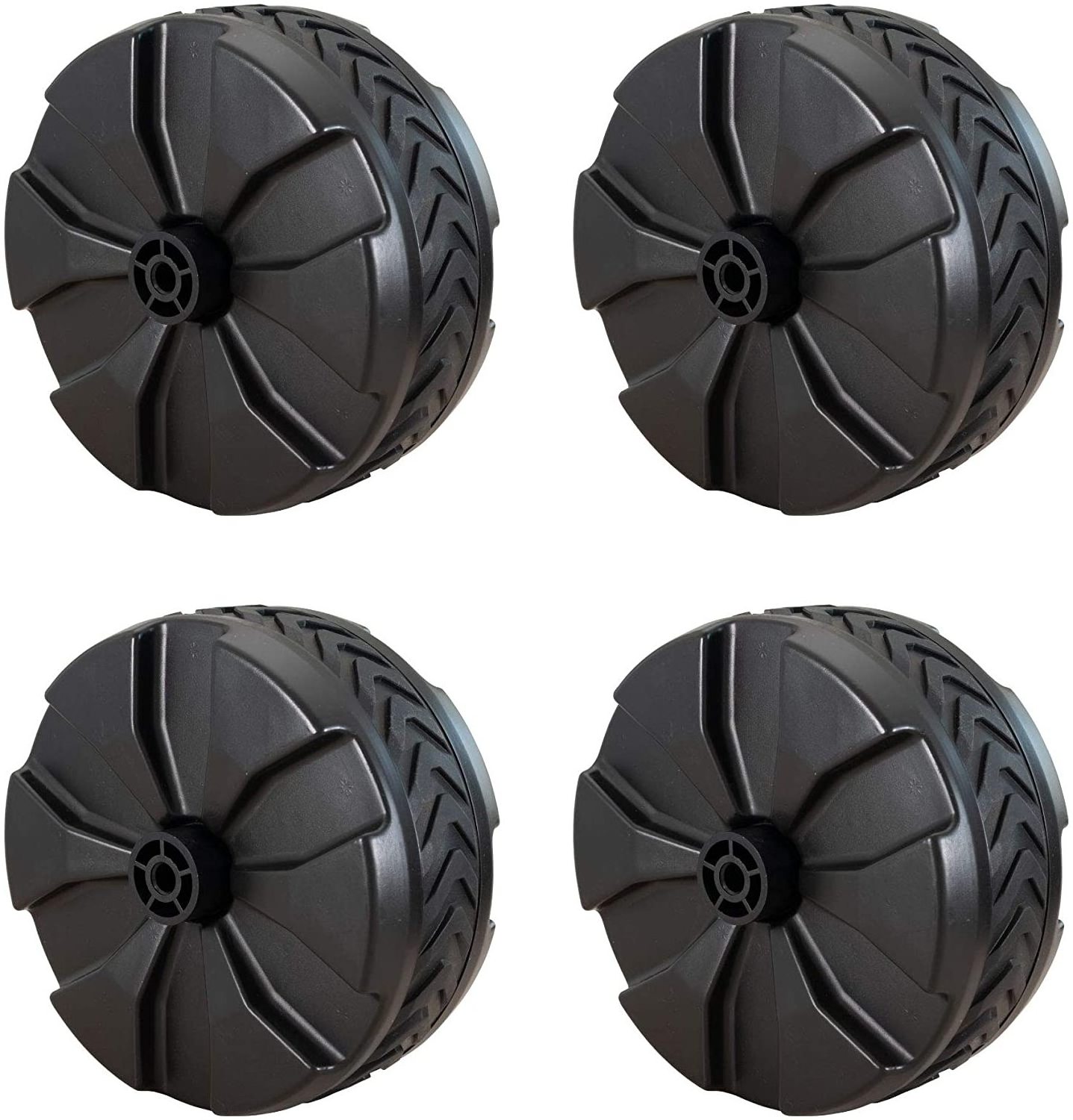 Outdoor Garden Carts Replacement Plastic Wheels with TPR Tread 8