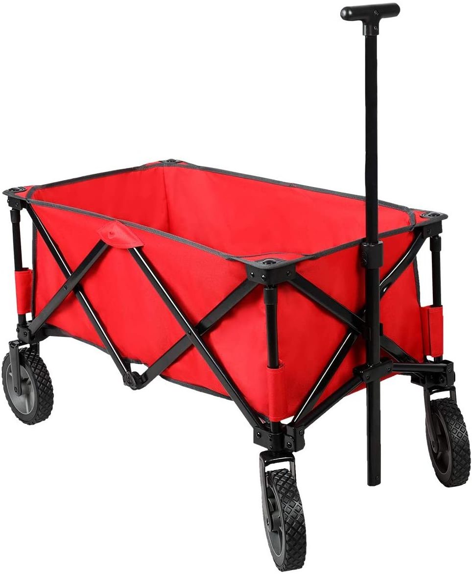 Collapsible wagon camp fish garden foldable trolley cart beach wagon cart