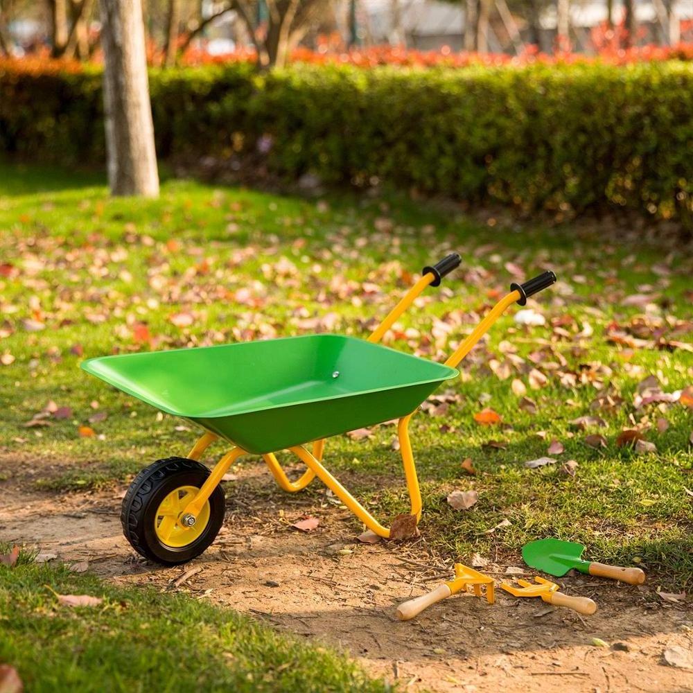 Kids Wheelbarrow and Garden Tools Tools in Garden for Toddlers Kids