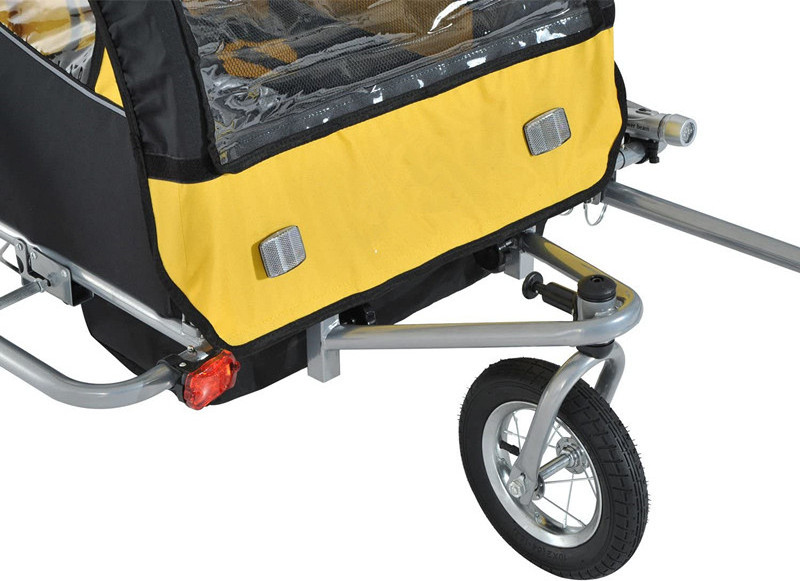 Dog Bike Trailer 2-in-1 Pet Stroller Cart Bicycle Wagon Cargo Carrier Attachment for Travel