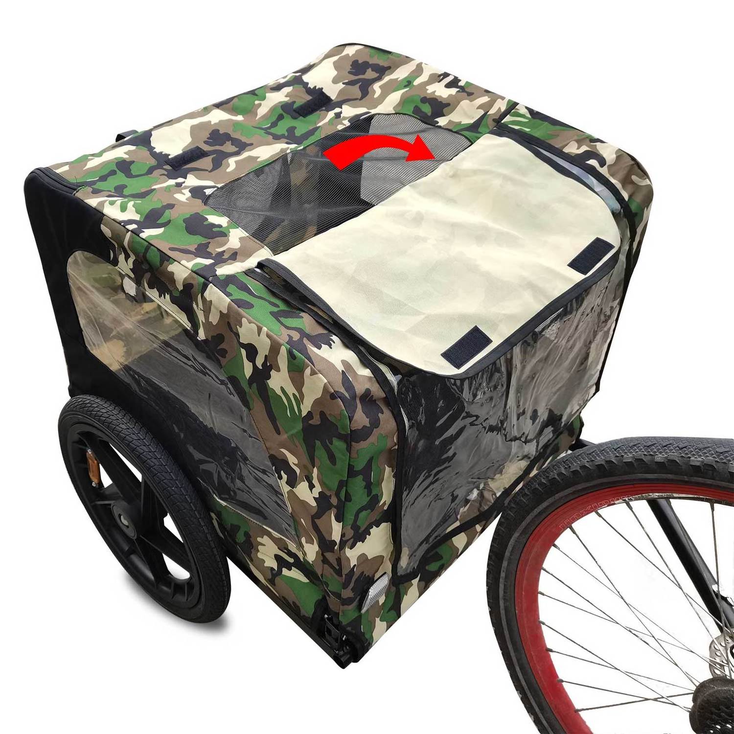 Pet Bike Trailer  Small & Medium Sized Dogs Bicycle Carrier  Foldable Frame Dog Bike Trailer