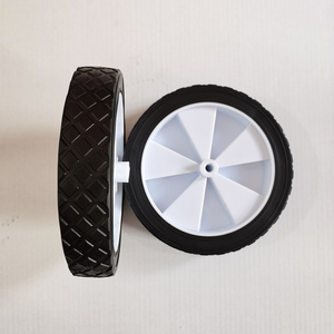 Durable customized rueda de 8 inch plastic/ PU/PVC/ Rubber cart wheels