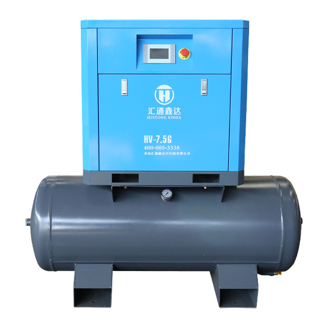 Widely used superior quality mobile tanks 7.5kw rotary screw air compressor with tank