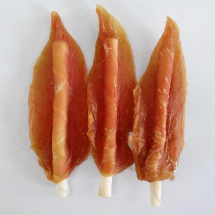 100% Natural Dried chicken wrapped cowhide pets best quality food