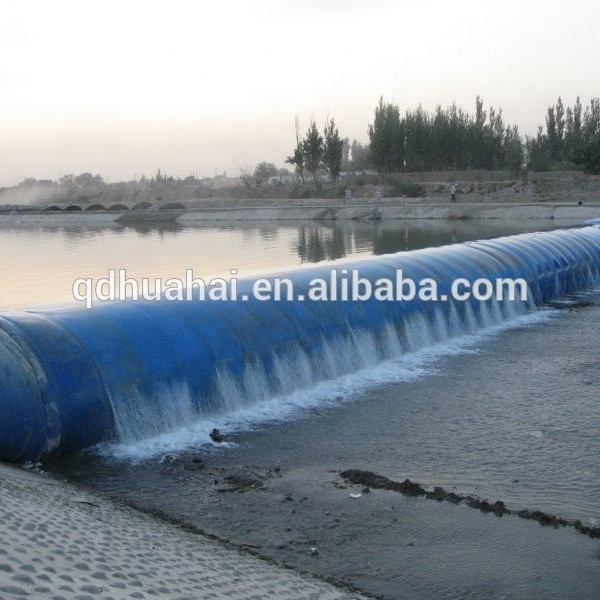 Excellent resistance to ozone corrosion abrasion and water inflatable rubber dam rubber weir rubber bladder on sale