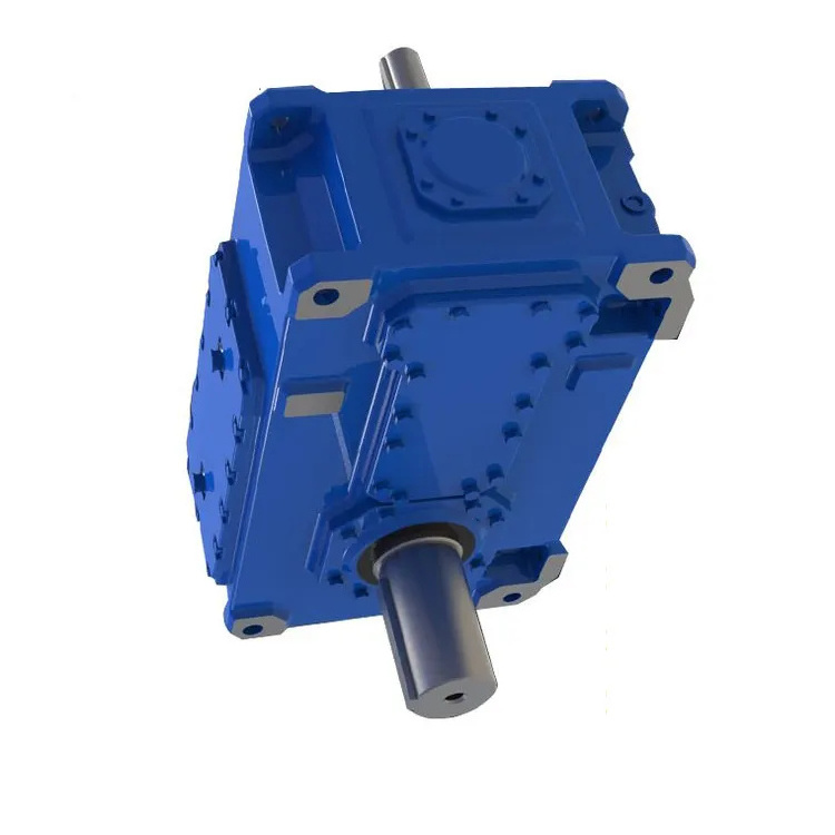 HUAKE HB series stepper motor worm gear noise reduction box right angle gearbox 1 1 ratio agricultural gear box with hollow bore