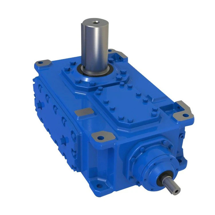 HUAKE HB series stepper motor worm gear noise reduction box right angle gearbox 1 1 ratio agricultural gear box with hollow bore