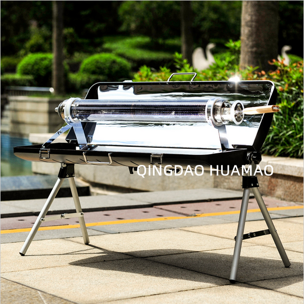 Solar portable barbecue stove outdoor household self driving stainless steel folding barbecue grill solar stove grill