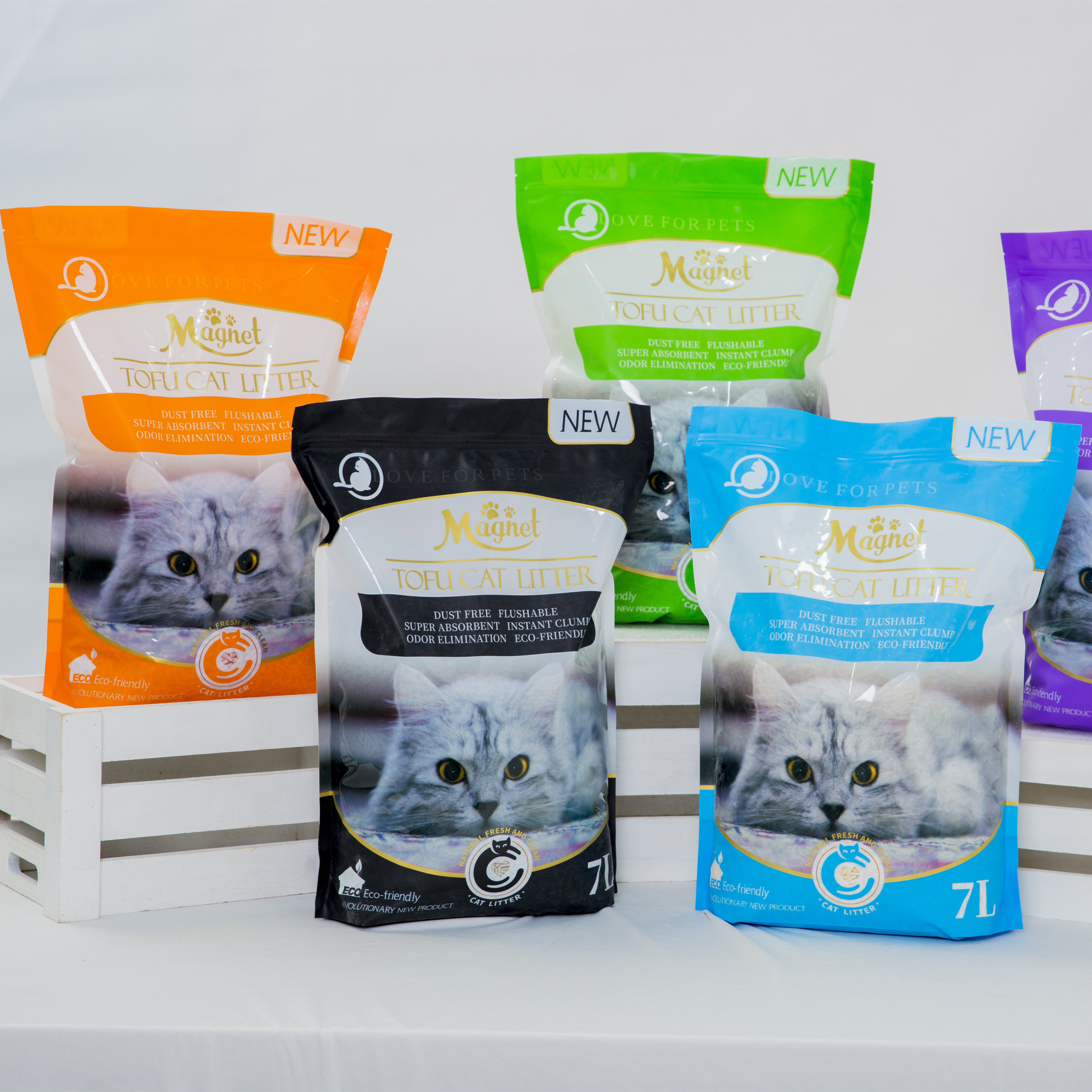 Bentonite Tofu Cat Litter High Absorbent Fast Drying Tofu Cat Litter Sand High Quality Bentonite Cat Litter