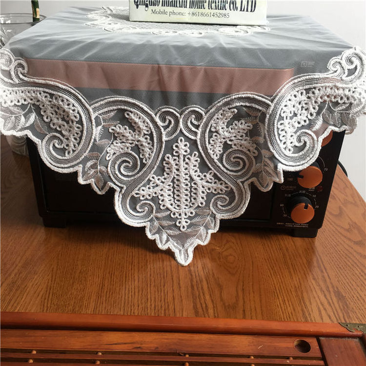 White fabric organza embroidery tablecloth table cloth covers lace table overlays