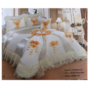 white Durable Stitching Eco-Friendly Washable king size Luxury comforter sets bedding Polyester quilt bedding set  supplier