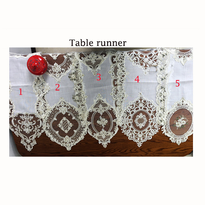 Chinese unique  100% cotton fabric hand sewing table runner for rectangle tables