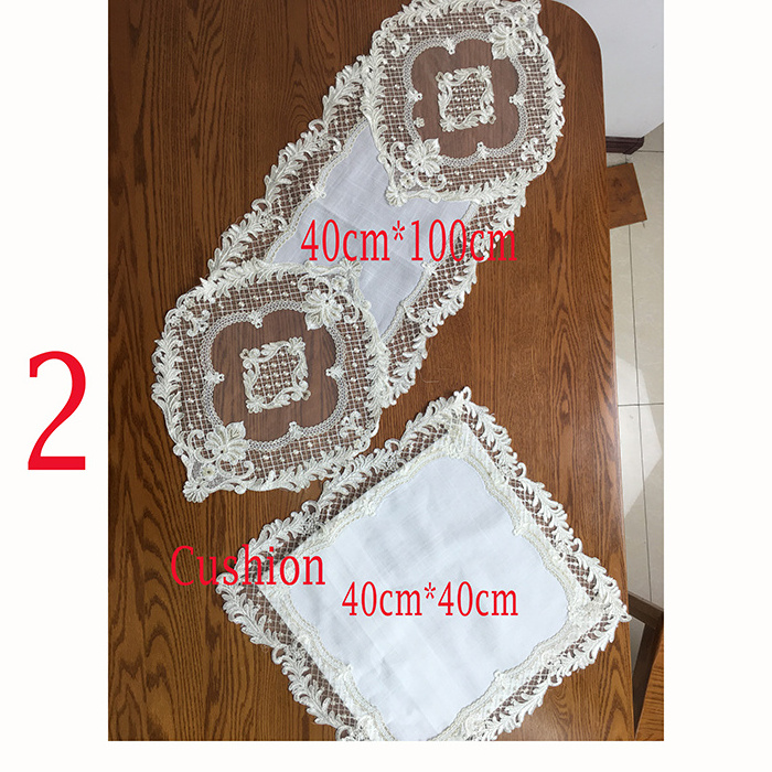 Chinese unique  100% cotton fabric hand sewing table runner for rectangle tables