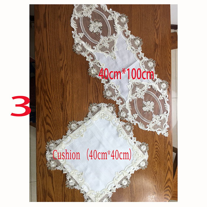 Chinese unique  100% cotton fabric hand sewing table runner for rectangle tables