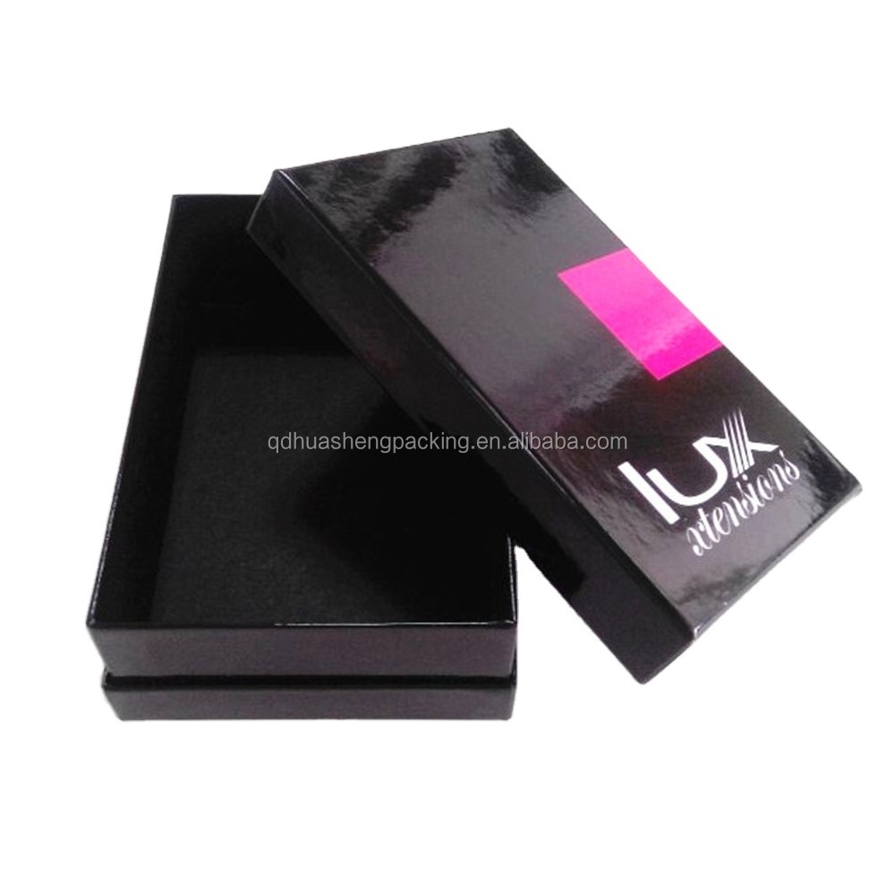 Custom logo paper luxury hair extension delivery accessories box scissor packing packaging