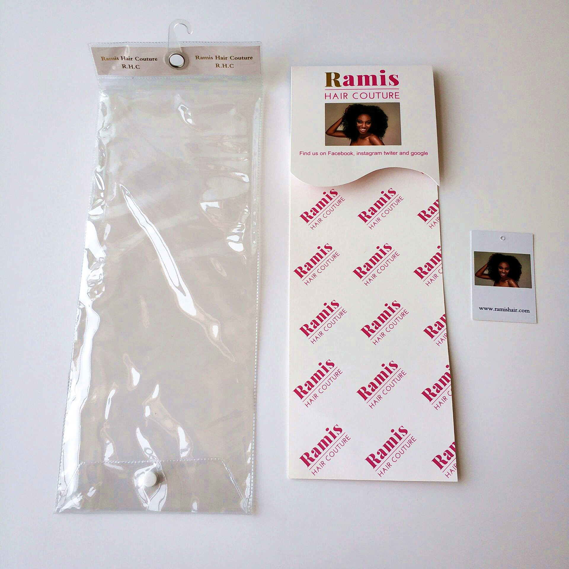 Hot sale custom unique pvc hair extension packing bag packaging with hanger