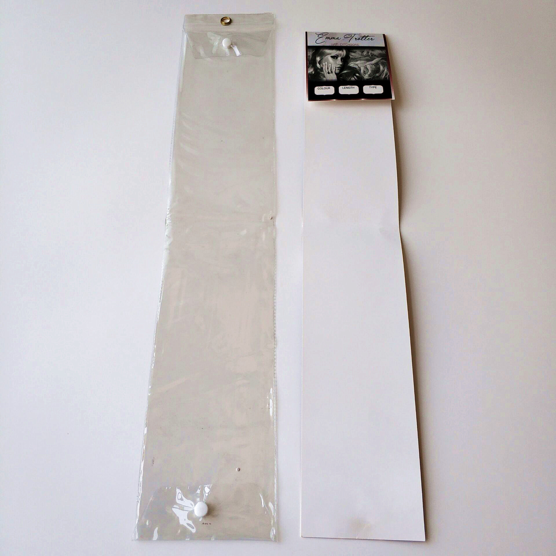 Hot sale custom unique pvc hair extension packing bag packaging with hanger