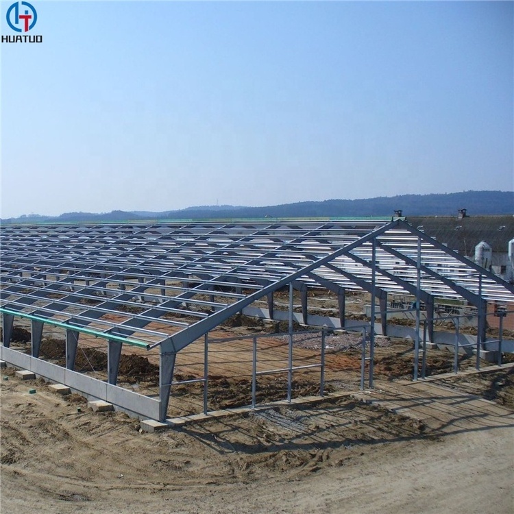 Low Cost Prefab Steel Structural Chicken Cow Pig Cattle Dairy Farm Building House Sheds Ready Made Poultry Farm Design