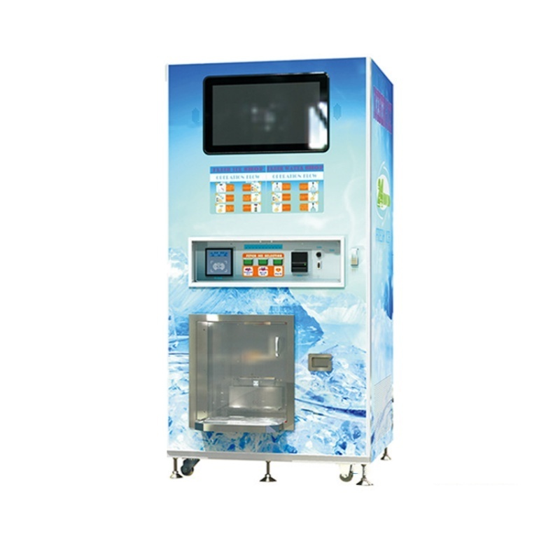 Outdoor 24-hour self-service ice vending machine, suitable for bulk and bagged automatic ice vending machines