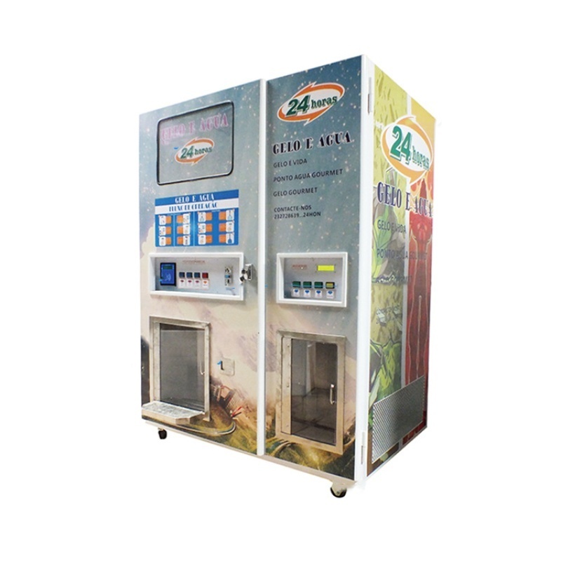 Outdoor 24-hour self-service ice vending machine, suitable for bulk and bagged automatic ice vending machines