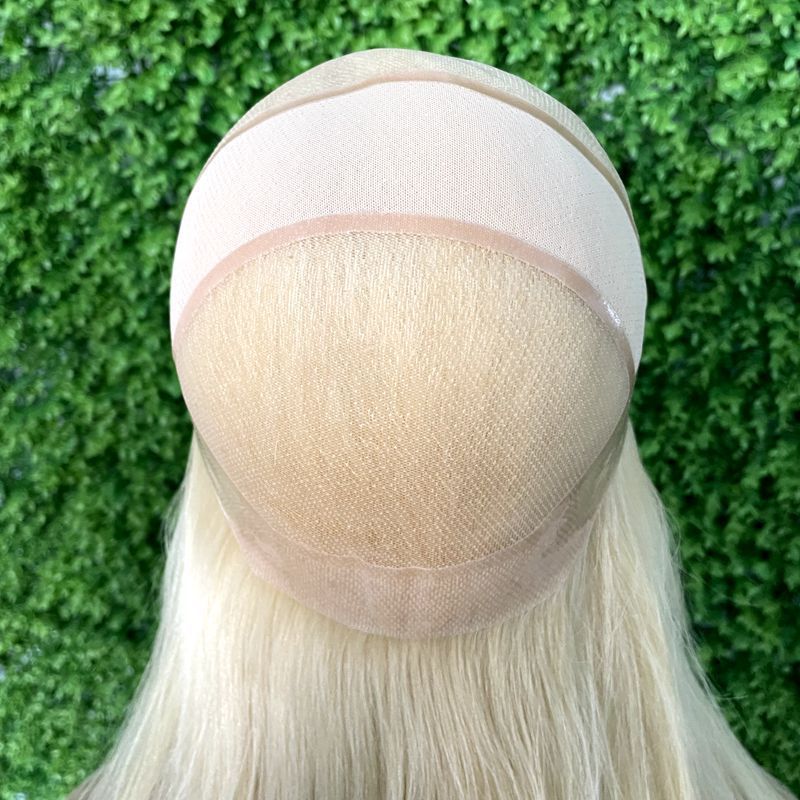 Customized hand tied full lace wigs with PU around Glueless medical jewish wig kosher wigs