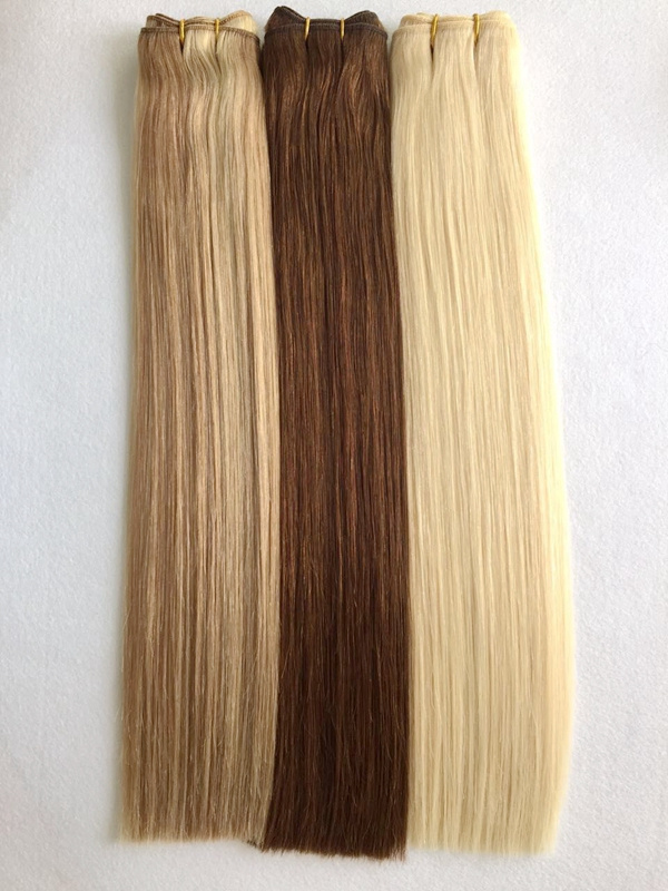 Premium Unprocessed Blonde Ombre Virgin Human Hair Double Drawn Cuticle Aligned Hair Weaves