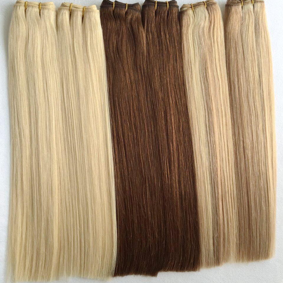 Premium Unprocessed Blonde Ombre Virgin Human Hair Double Drawn Cuticle Aligned Hair Weaves