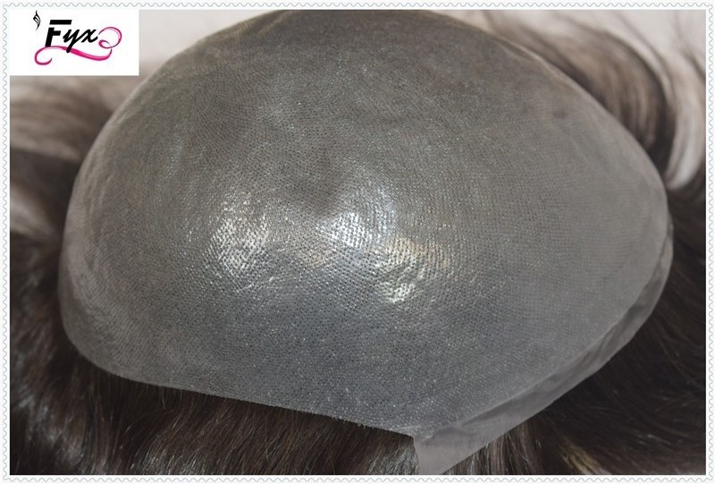 Men hair pieces Indian remy human hair toupee for men cheap price men wig no chemical top quality PU thin skin toupee