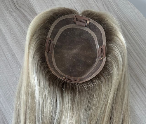 Top Quality Mono Base Human Hair Topper 3x5 5x6 monofilament Top Coverage Toupee hairpiece For Women with thinning hair