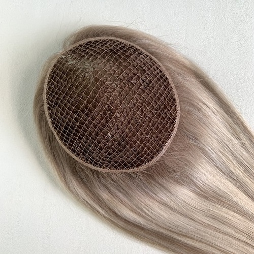 Raw hair Breathable Fishnet topper  for Women ombre with highlight fishnet Hair Piece Toupee