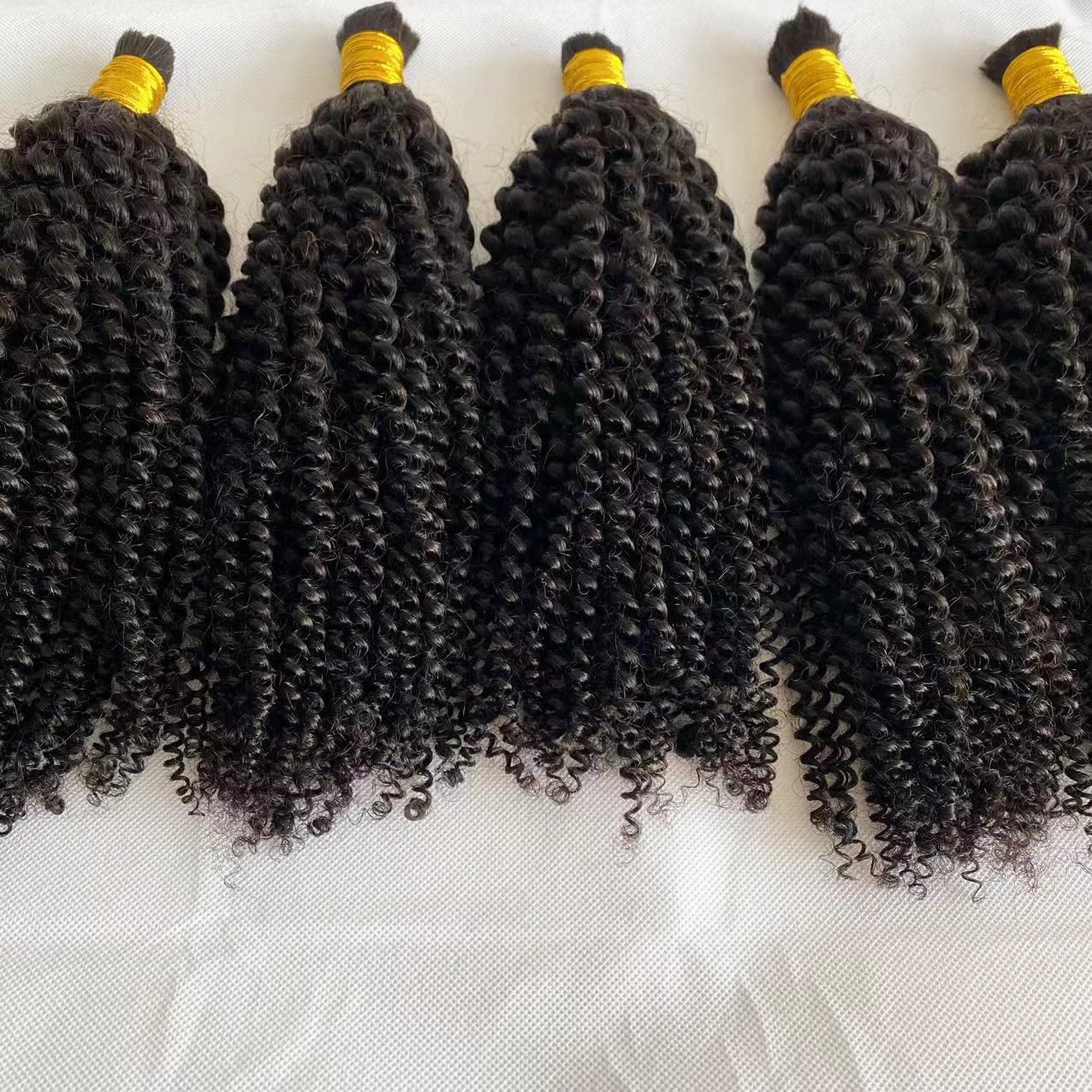 100% Human Hair Braiding Hair Bulk Bundles Hair For Braiding Deep Wave 100 grams per bundle