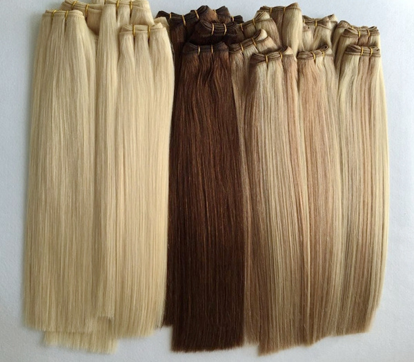 Premium Unprocessed Blonde Ombre Virgin Human Hair Double Drawn Cuticle Aligned Hair Weaves