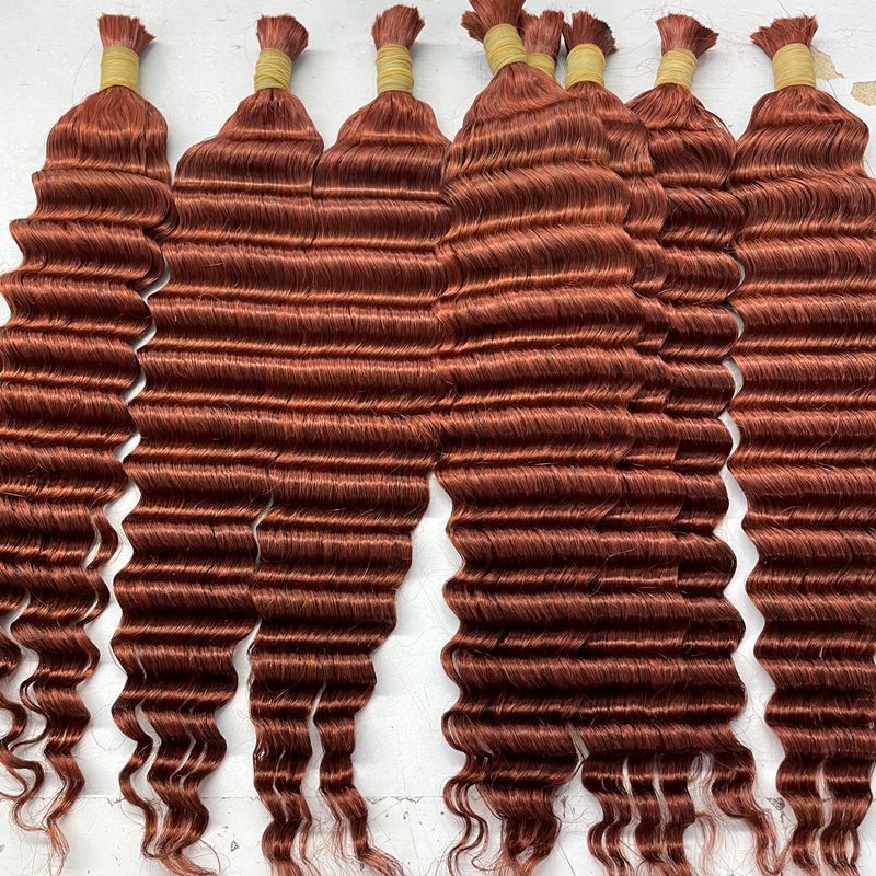 100% Human Hair Braiding No wefts #350 #27 #30 #130 Colored Hair Bulk Bundles Hair For Braiding